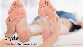  Presentation with feet - Slide deck enhanced with having feet massage in medical background and a lemonade colored foreground