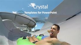  Presentation with black couple having fun - Slide deck enhanced with man having fun and sliding background and a teal colored foreground