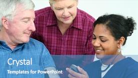  Presentation with blood pressure - PPT theme enhanced with man having his blood pressure checked by a nurse background and a teal colored foreground