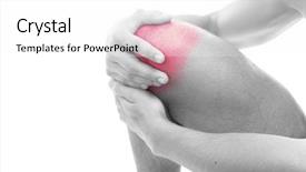  Presentation with knee pain - Amazing slide set having man having knee pain isolated backdrop and a white colored foreground