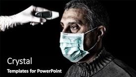  Presentation with covid coronavirus - Amazing presentation having man-having-the-fever-measured backdrop and a black colored foreground