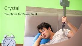  Presentation with obstructive sleep apnea - Slide deck consisting of man-having-trouble background and a soft green colored foreground