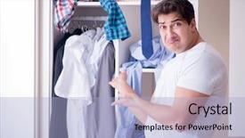  Presentation with dirt dirt texture dirty - Cool new slide set with man helpless with dirty clothing backdrop and a light blue colored foreground