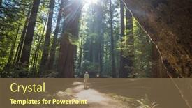  Presentation with trail - Slide deck with man-hiking-bay-the-trail and a  colored foreground