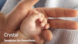  Presentation with extreme - Slides consisting of man holding a baby hand background and a red colored foreground