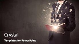  Presentation with study - Slides with man holding a book background and a dark gray colored foreground