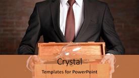  Presentation with red brick wall - Audience pleasing PPT layouts consisting of man holding a bottle backdrop and a coral colored foreground