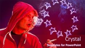  Presentation with european union - Amazing presentation theme having stars of the european union backdrop and a crimson colored foreground