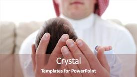  Presentation with newborn baby - Cool new presentation with man holding a newborn baby backdrop and a violet colored foreground