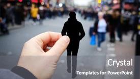  Presentation with man heart attact hand hold - Slides having man holding a paper cutout background and a gray colored foreground