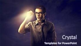  Presentation with breast cancer pocket - Slide deck featuring man holding a pocket torch background and a  colored foreground