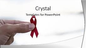  Presentation with fight - Slide set consisting of man holding a red awareness background and a white colored foreground