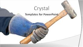  Presentation with old man - Amazing theme having man-holding-a-small-beat backdrop and a white colored foreground