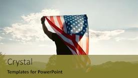  Presentation with america flag - 