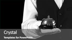  Presentation with black wedding holding hands - Beautiful presentation featuring man holding bell on black backdrop and a dark gray colored foreground