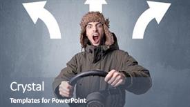  Presentation with black wedding holding hands - Presentation theme consisting of steering wheel with three arrows background and a gray colored foreground