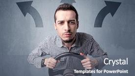  Presentation with black wedding holding hands - PPT layouts with auto road show - young man holding black steering background and a  colored foreground