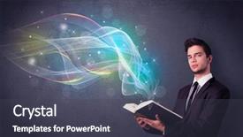  Presentation with book curved into heart - Amazing presentation having man holding book with rainbow backdrop and a dark gray colored foreground