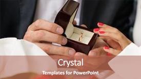  Presentation with egyptian man in make up - PPT layouts consisting of man holding box with ring background and a coral colored foreground