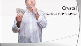  Presentation with lilac flowers bunch over wood - Cool new slides with man holding bunch of money backdrop and a  colored foreground