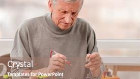  Presentation with quadcopter - Presentation featuring man-holding-device-for-checking background and a coral colored foreground