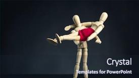  Presentation with wifi - Presentation enhanced with man holding his wifi background and a wine colored foreground