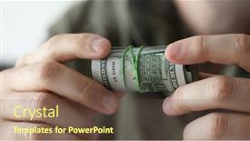  Presentation with hands holding - Presentation theme having man-holding-in-hands-hundred background and a tawny brown colored foreground