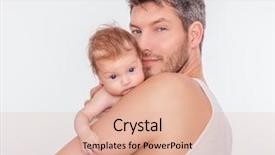  Presentation with little man baby - Beautiful theme featuring man holding little cute baby backdrop and a lemonade colored foreground
