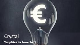  Presentation with luminous - Cool new PPT layouts with man holding luminous idea inside light bulb backdrop and a dark gray colored foreground