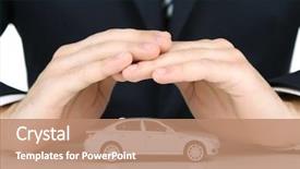  Presentation with kidney transplant holding a model - Theme enhanced with man holding model of car background and a coral colored foreground