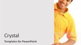  Presentation with aged papper - Presentation theme having man holding papper background and a white colored foreground