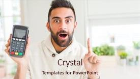  Presentation with terminal - Presentation theme with idea or question pointing background and a lemonade colored foreground