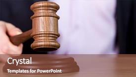  Presentation with litigation - Presentation theme consisting of man holding wooden gavel background and a tawny brown colored foreground