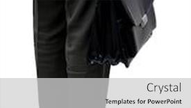  Presentation with bag - Cool new presentation with man-holds-a-bag backdrop and a light gray colored foreground