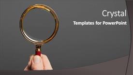  Presentation with of a black hole - PPT theme consisting of man-holds-a-magnifier background and a dark gray colored foreground