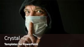  Presentation with fake news - Slides having man-in-a-black-hoodie background and a wine colored foreground