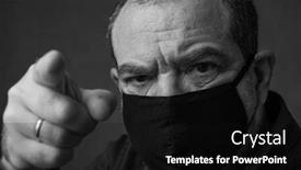  Presentation with medical infection - Slide deck having man-in-a-black-medical background and a black colored foreground