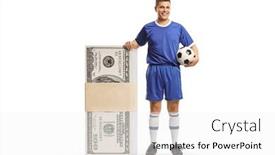  Presentation with next - Slide set with man-in-a-football-jersey background and a  colored foreground