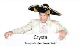 Presentation with mariachi - Presentation consisting of man in a mariachi costume background and a white colored foreground
