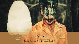  Presentation with creepy forest - Audience pleasing PPT theme consisting of man in a night forest backdrop and a yellow colored foreground