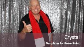  Presentation with sequin - Beautiful theme featuring man in a photo booth backdrop and a tawny brown colored foreground