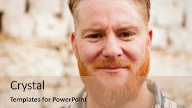  Presentation with medical devices and rural - Theme having man in a rural enviroment background and a  colored foreground