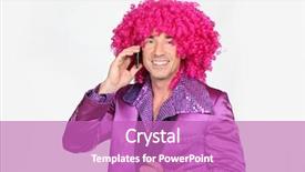  Presentation with disco - Audience pleasing PPT layouts consisting of man in a seventies disco backdrop and a  colored foreground