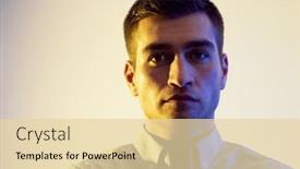  Presentation with dark - PPT theme with man-in-a-shirt-poses background and a lemonade colored foreground