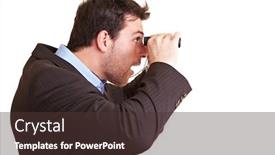  Presentation with man in suit and tie - Presentation design with man-in-a-suit-looks background and a tawny brown colored foreground