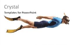  Presentation with mask - Theme consisting of man-in-a-suit-snorkeling background and a white colored foreground