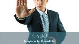  Presentation with giving - Colorful slide set enhanced with man-in-a-suit-stopping backdrop and a ocean colored foreground