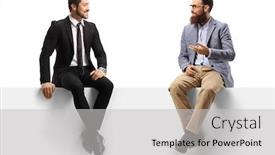  Presentation with blank - Theme enhanced with man-in-a-suit background and a light gray colored foreground