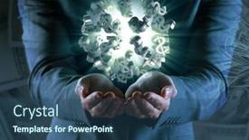  Presentation with dollar - PPT theme featuring man-in-american-dollar-concept background and a ocean colored foreground