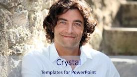  Presentation with old man - Cool new slide set with man in an old french backdrop and a sky blue colored foreground